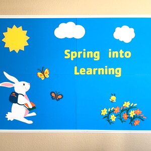 Spring Bulletin Board, Bunny Bulletin Board, Spring Door Decoration, Bunny Decoration, Spring Classroom Decoration