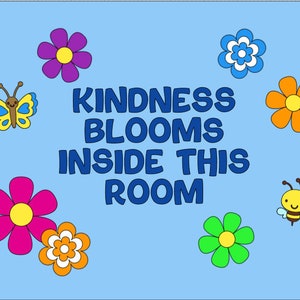 Groovy Bulletin Board Set, Retro Kindness Bulletin Board, School Bulletin Board Kit, Flower Bulletin Board, Back to School Bulletin Board