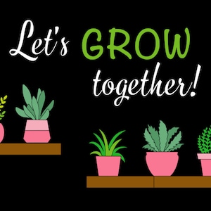 Spring Bulletin Board, Let&#39;s Grow Together Bulletin Board, Succulent Bulletin Board,  Growth Mindset Bulletin Board, Classroom decoration