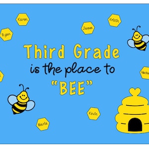 Bee Themed Classroom, Teacher Bulletin Board Kit, Bee Bulletin Board Cutouts, Bee Bulletin Board, Back to School Bulletin Board