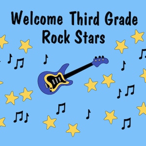 Back to School Bulletin Board, Rock and Roll Bulletin Board, Music Classroom Bulletin Board, Guitar Bulletin Board