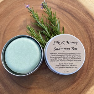 Rosemary Essential Oil Silk & Honey Shampoo Bar