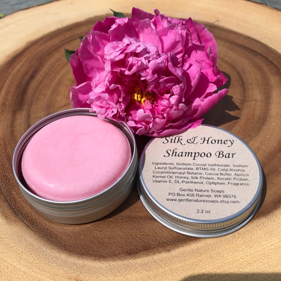 Pink Peony Silk Honey Shampoo Bar