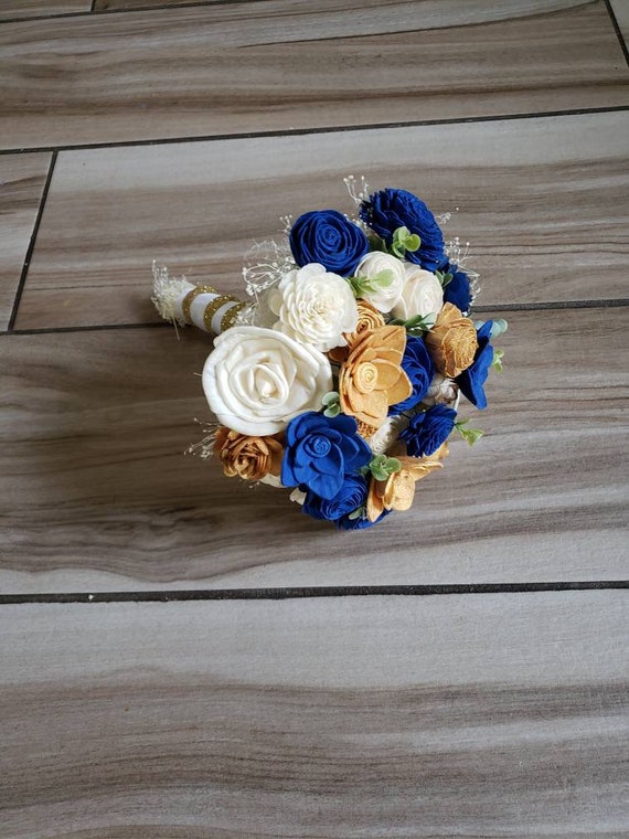 Royal Blue And Gold Wedding Bouquets Off 74 Buy