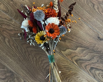 Boho bridesmaid bouquet | sola wood flowers | dried flower bouquet