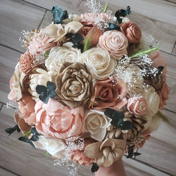 Rose Gold Bouquet - Etsy