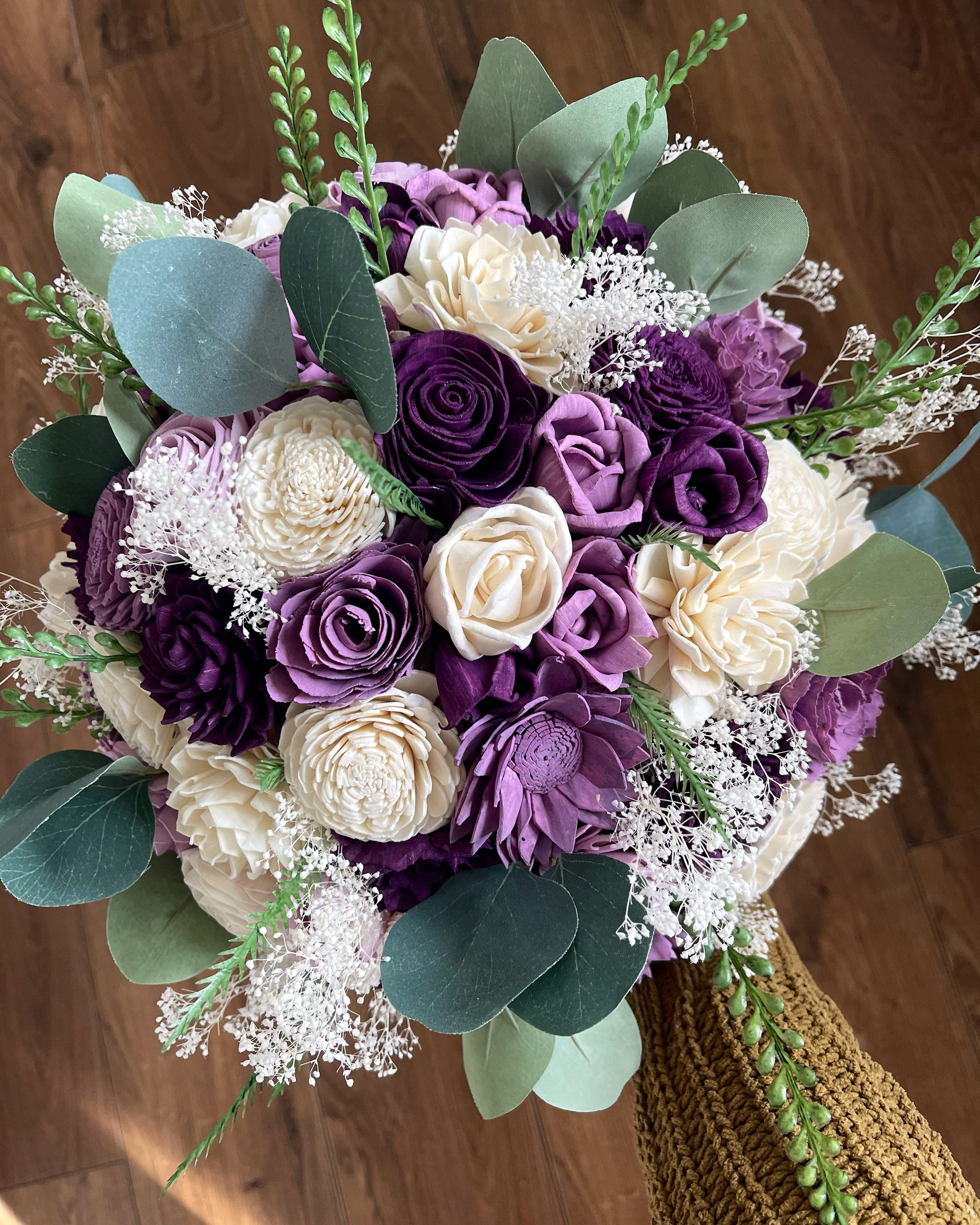 Wisteria and Plum Sola Bridal Bouquet | Sola Wood Flowers | Purple Wedding  Flowers - Etsy