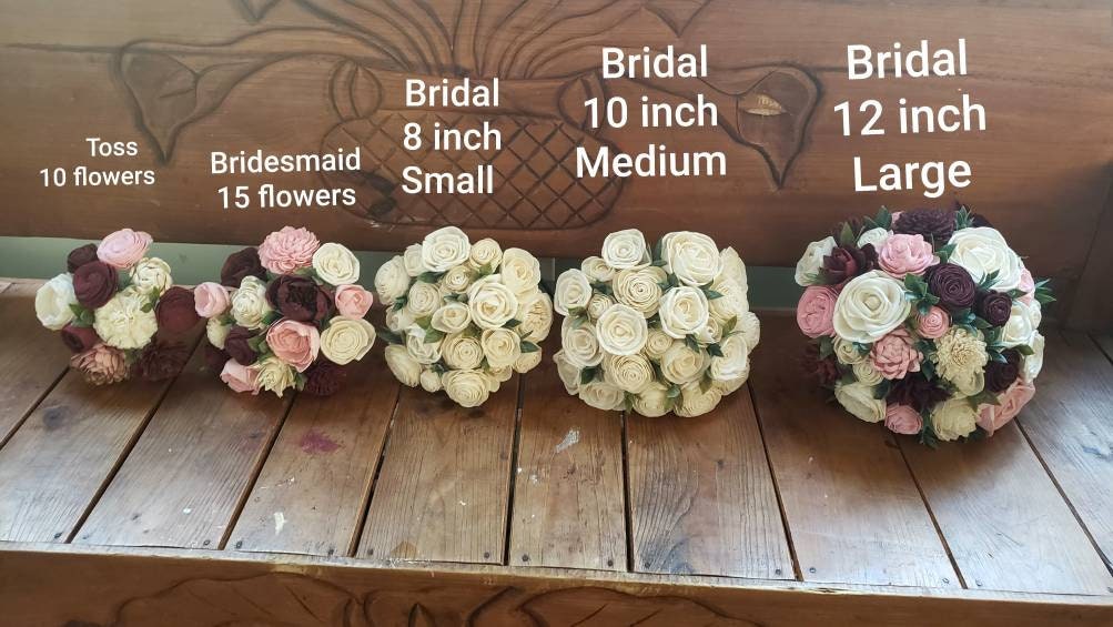 Blush and Grey Bridal Bouquet, Sola Wood Flowers, Rustic Wedding