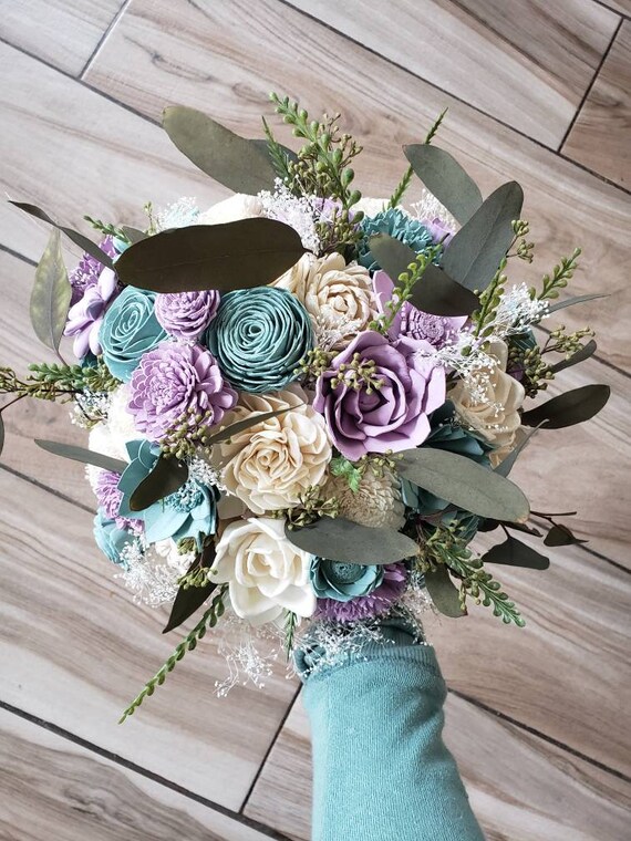 purple and sage green wedding
