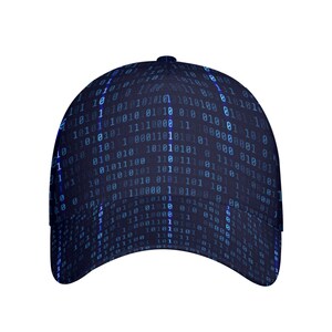 Binary Code Hat IT Tech Baseball Cap Snapback Hats Gift All Over Print image 4