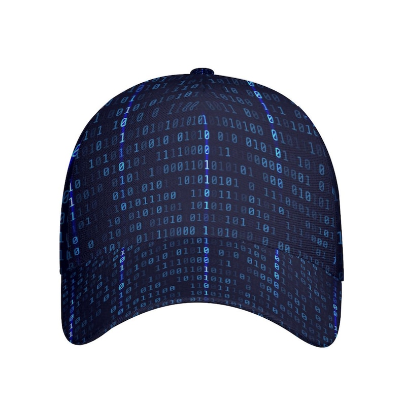 Binary Code Hat IT Tech Baseball Cap Snapback Hats Gift All Over Print image 4