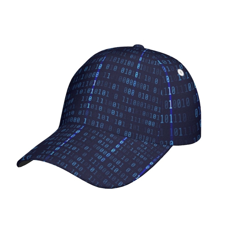Binary Code Hat IT Tech Baseball Cap Snapback Hats Gift All Over Print image 6