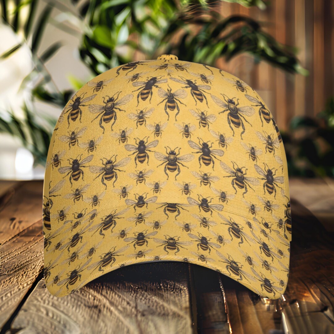 Bees Hat Yellow Bee Baseball Cap Snapback Hats Gift All Over Print - Etsy