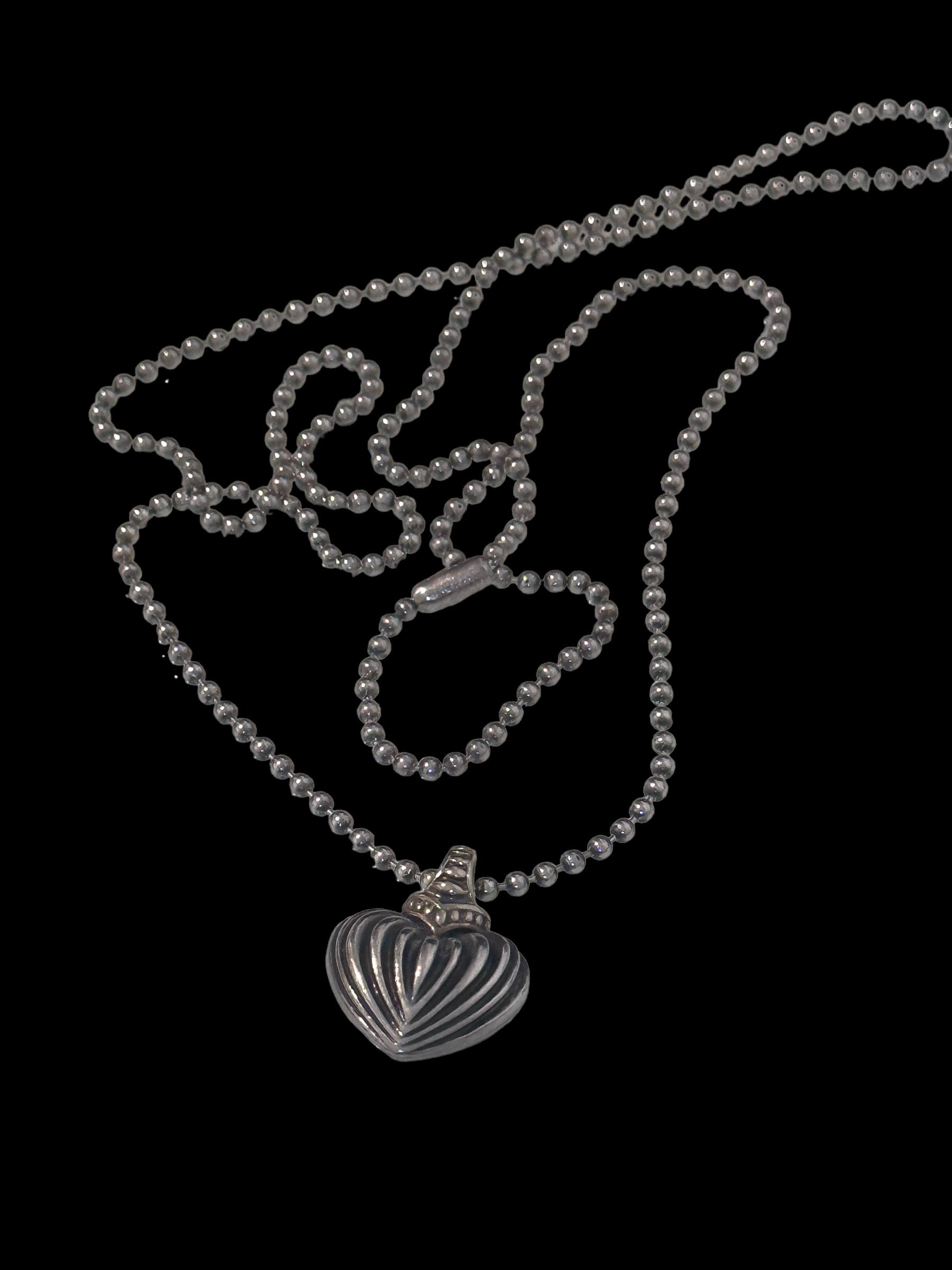 Heart silver necklace | Necklaces | GOBIZKOREA.COM