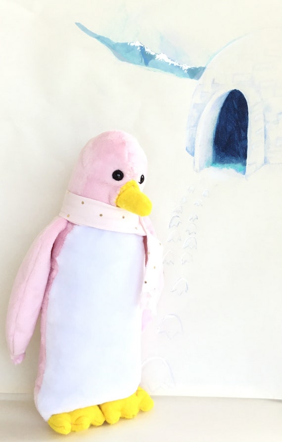 pink penguin plush