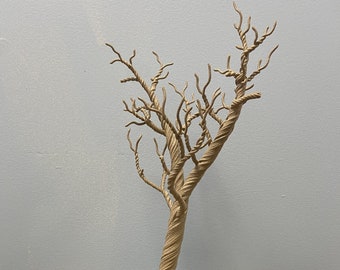 Escultura de árbol de alambre: árbol de madera flotante