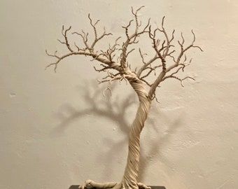 Escultura de árbol de alambre: árbol de madera flotante