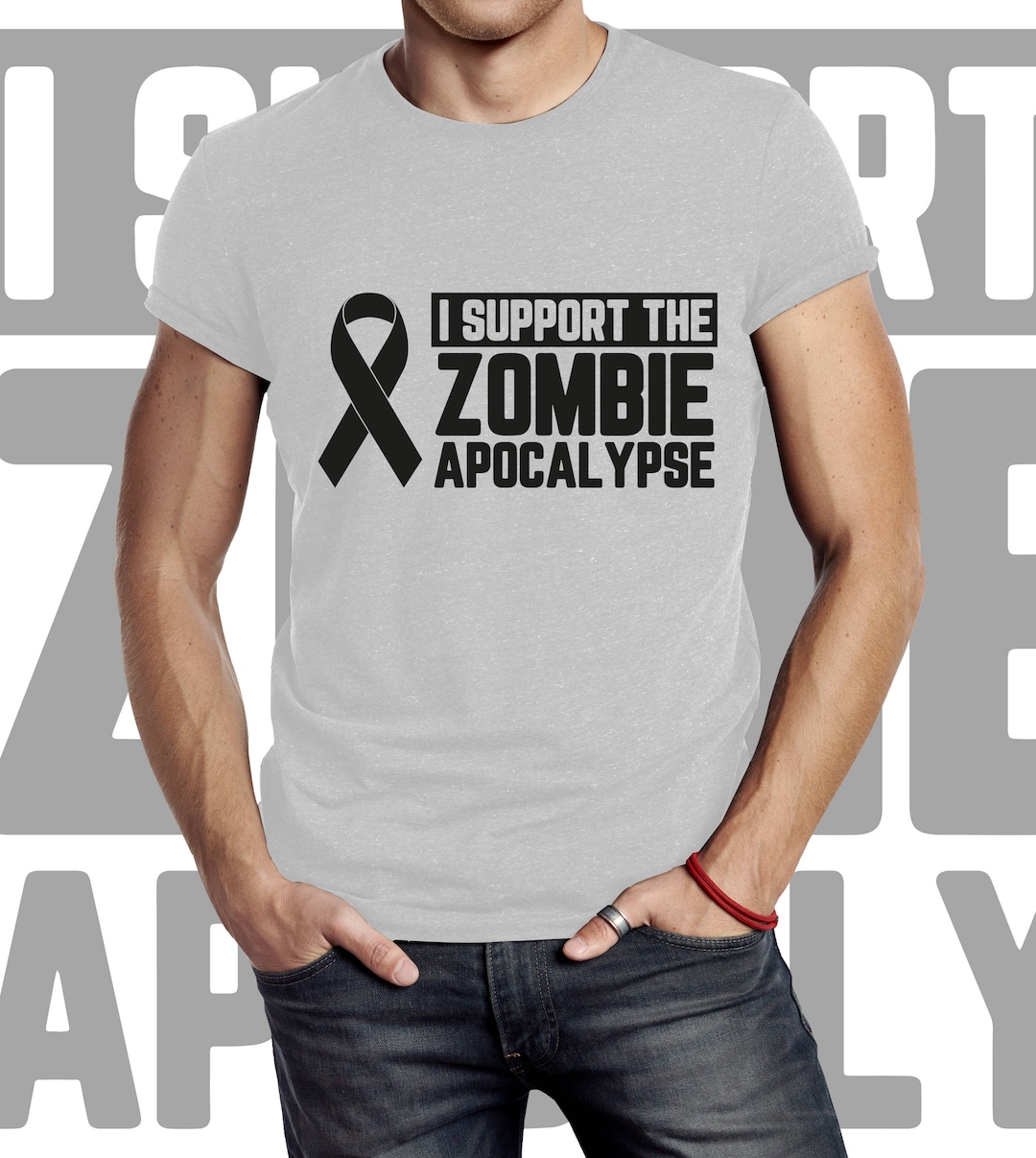 I Support the Zombie Apocalypse SVG AI Cutfiles Silhouette Cameo - Etsy