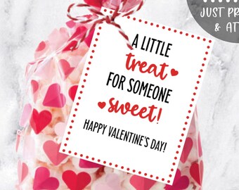 Behandelen voor iemand zoete cadeaukaartjes, Valentijn cadeaukaartjes, Valentijn traktatie tags, Valentijn partij gunst tags, Valentijnsdag tag, zoete traktatie