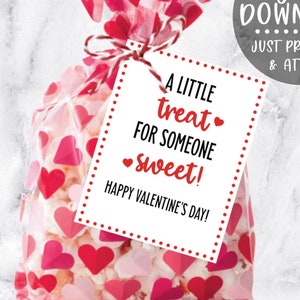 Behandelen voor iemand zoete cadeaukaartjes, Valentijn cadeaukaartjes, Valentijn traktatie tags, Valentijn partij gunst tags, Valentijnsdag tag, zoete traktatie