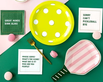 Pickleball Napkins, Pickleball Party, Pickleball Birthday, Pickleball Theme, Dink and Drink, She Found Her Match, Pickleball Bachelorette