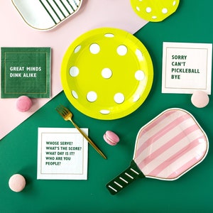 Pickleball Napkins, Pickleball Party, Pickleball Birthday, Pickleball Theme, Dink and Drink, She Found Her Match, Pickleball Bachelorette