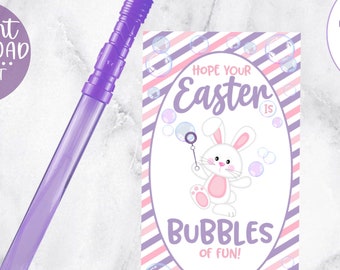 Bubbles of Fun Easter Tag, Easter Bubbles Tag, Easter Gift Tags, Printable Easter Tags, Printable Gift Tags, Hope Your Easter, Easter Favor