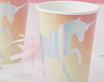 Unicorn Cups, Unicorn Birthday Cups, Unicorn Party Decor, Unicorn Decorations, Unicorn Party Supplies, Birthday Cups, Birthday Decor,