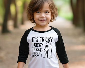Kids Halloween Shirt, It's Tricky Shirt, Toddler Halloween, Trick or Treat shirt, Funny Halloween,  Baby Halloween shirt, Ghost Shirt
