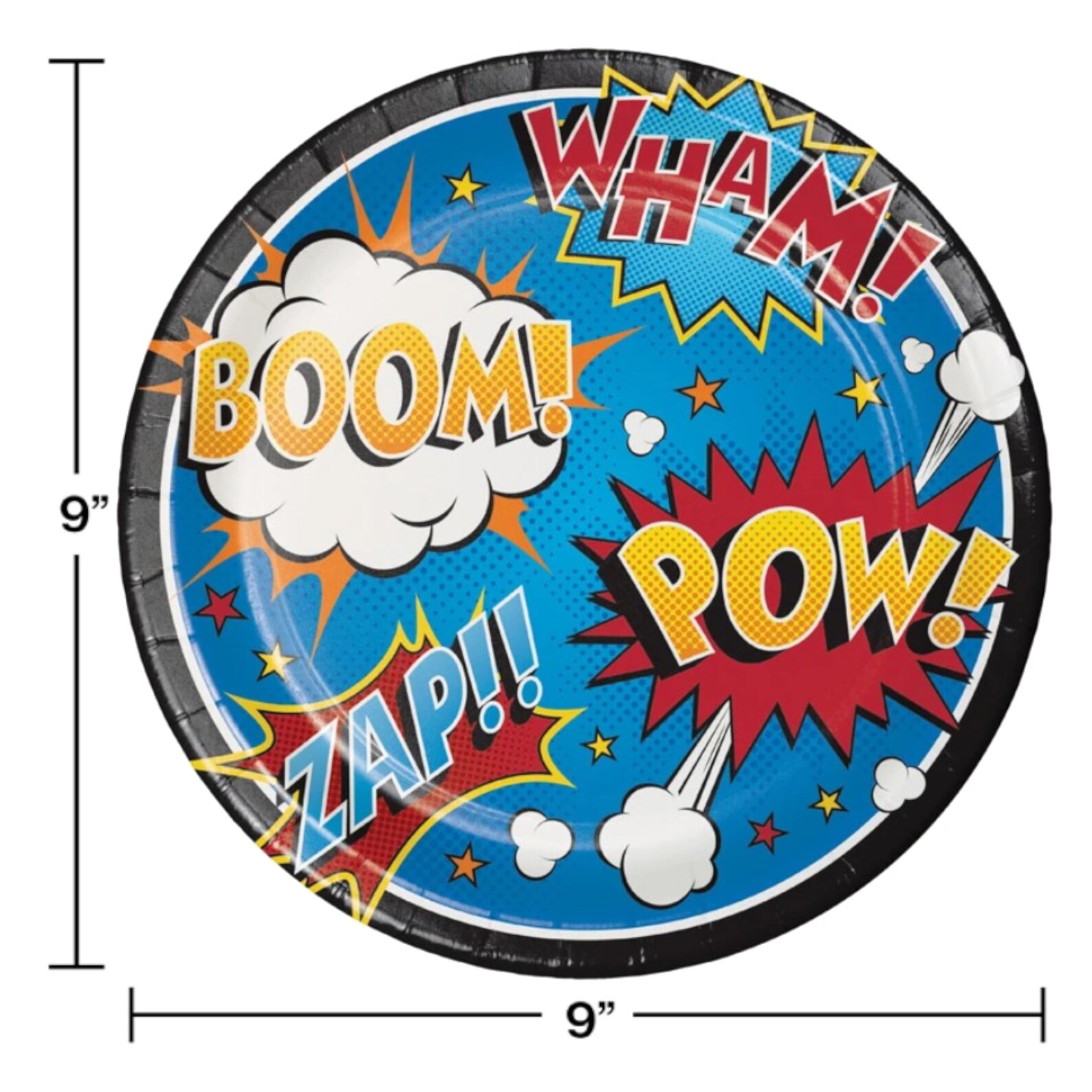 Superhero Party Plates Superhero Birthday Party Supplies Etsy