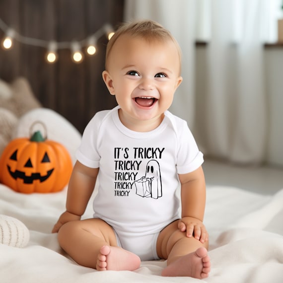 Baby Halloween Shirt, It's Tricky Shirt, Toddler Halloween, Trick or Treat shirt, Funny Halloween, Toddler Ghost shirt, Ghost Shirt
