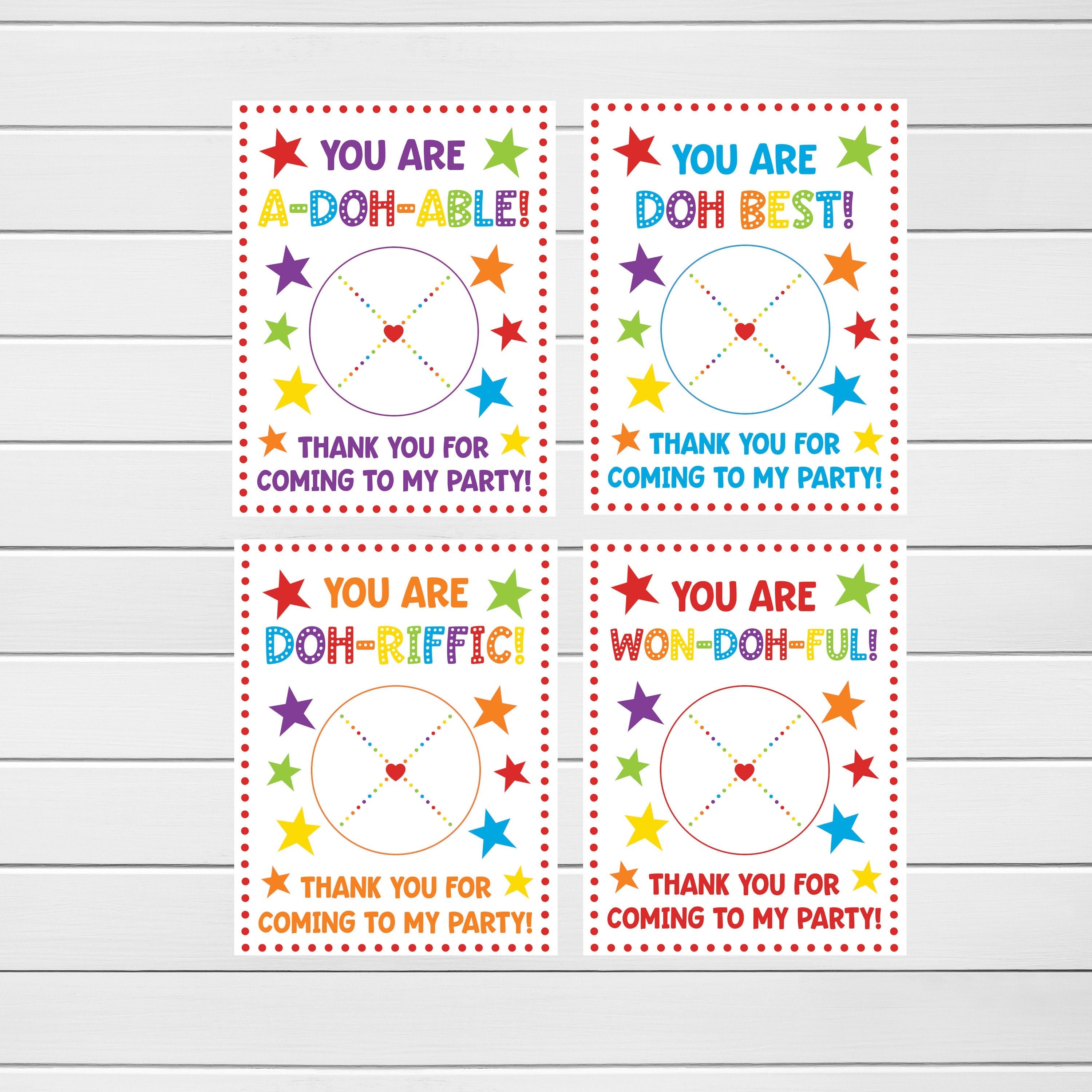 DOHriffic Christmas Play Dough Tags, Printable PDF - My Party Design