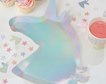 Unicorn Birthday Plates, Unicorn Plates, Unicorn Party Decor, Unicorn Birthday, Birthday Decorations, Birthday Decor, Unicorn Decorations