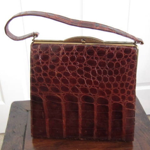 VINTAGE Rare 1940's 1940s MENS Genuine ALLIGATOR Leather 