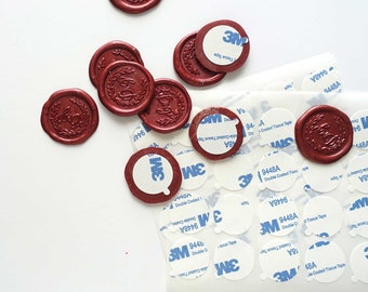 40-Pack Double Sided 3M Round Wax Seal Adhesive Backings Stickers Strong Adhesive Tissue Tape