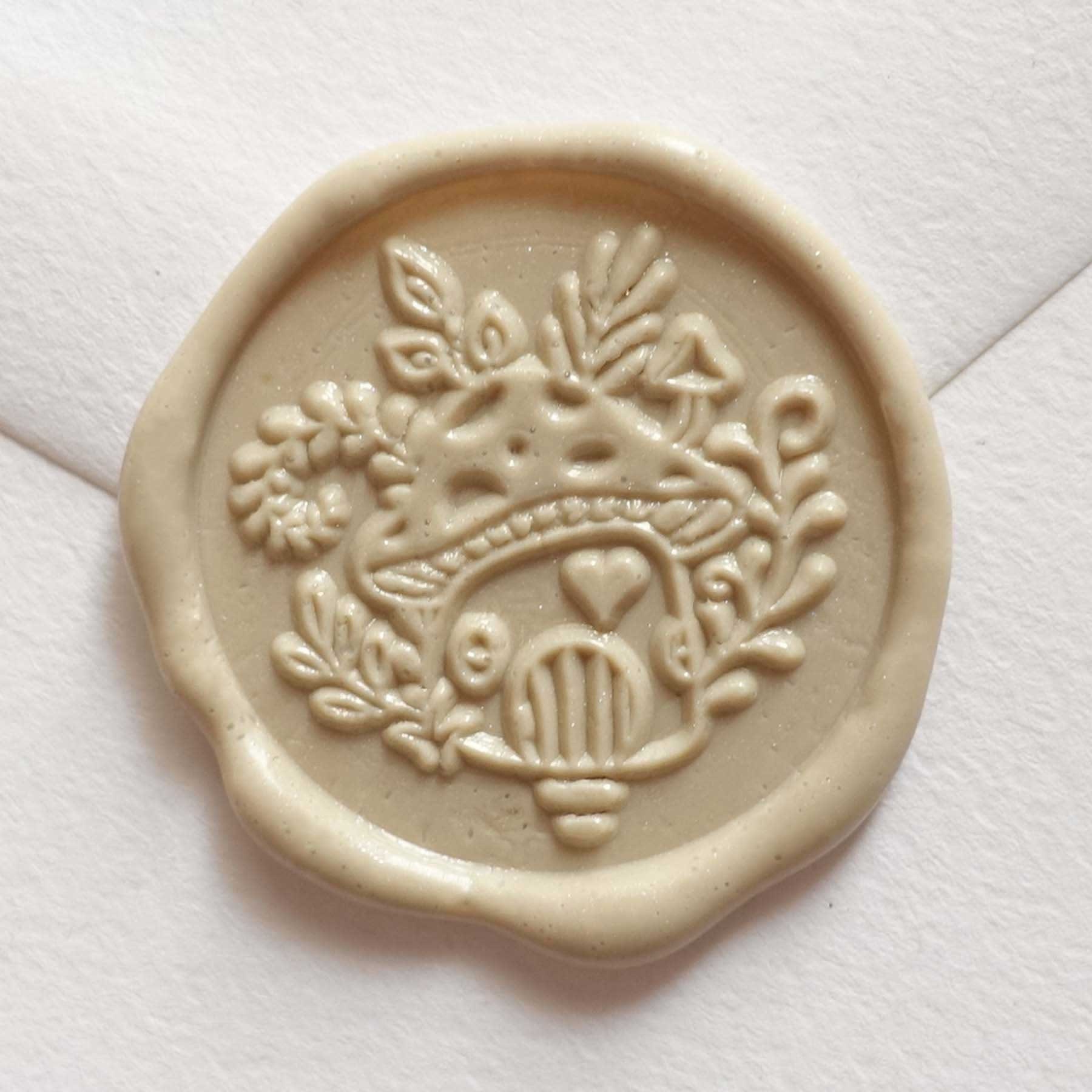 DELORIGIN Fairy Wax Sealing Stamp, 1 Angel Mushroom Brass Wax Stamp  Removable Wax Stamp Head with Wooden Handle for Wedding Invitation Gift  Wrapping Envelopes Wine Package Decoration - Yahoo Shopping