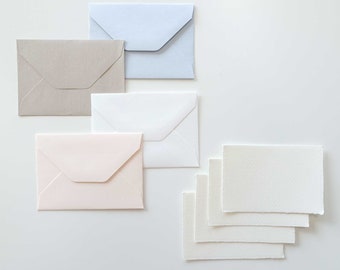 Mini Assorted Pastel Envelope & Textured Blank Cards 4-Pack