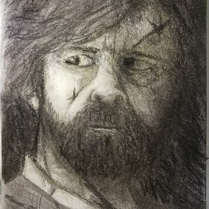 Tyrion Lannister / Original one of a kind artwork Charcoal on Paper