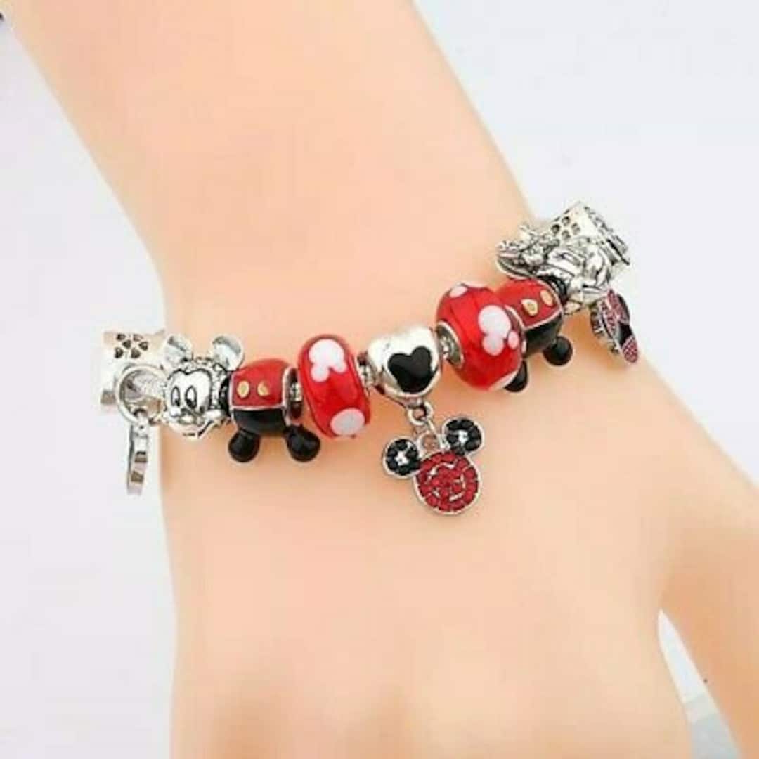 Mickey & Minnie Mouse Charm Bracelet - Etsy