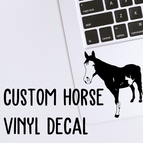 Custom Hand Drawn Horse Silhouette Vinyl, Custom Vinyl, Horse Custom Vinyl, Horse Vinyl Decal, Laptop Vinyl Decal, Horse Vinyl Decal, Horse