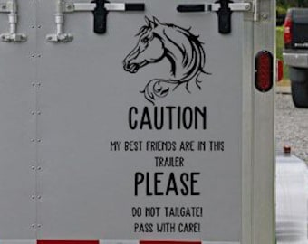 ARABIANS ON BOARD Trailer Vinyl Decal Sticker B