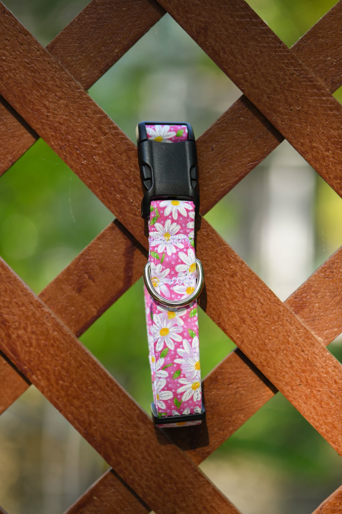Pink Daisy Flower Dog Collar Daisy Dog Collar Daisy Pattern Etsy
