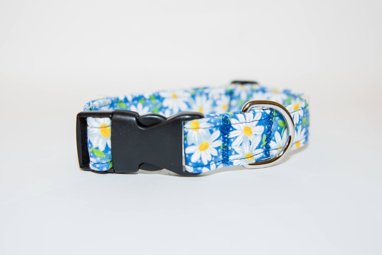Blue Daisy Flower Dog Collar Daisy Dog Collar Daisy Pattern Etsy