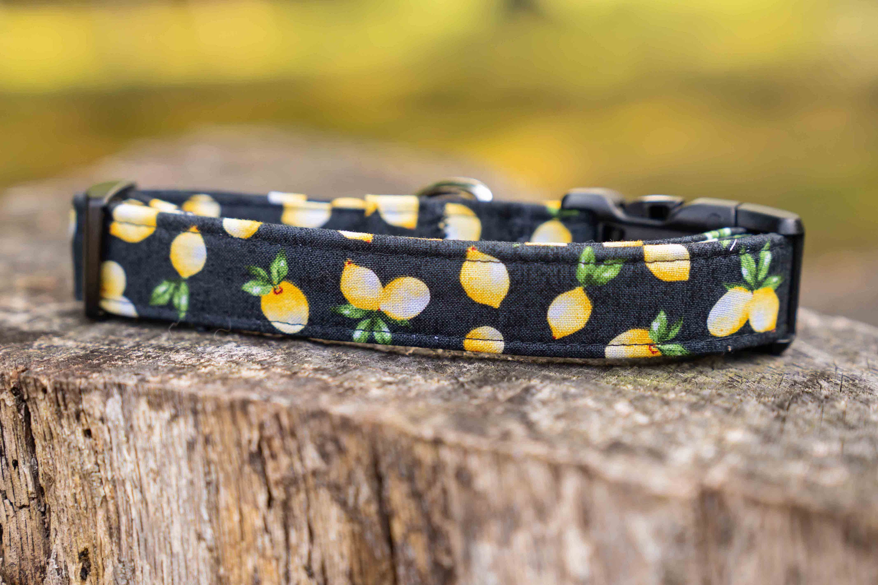 Black and Yellow Lemon Dog Collar Lemon Dog Collar Fruit Etsy