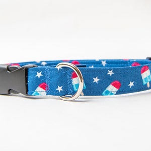 Patriotic Popsicle Print Dog Collar, Fourth of July Dog Collar, Memorial Day Dog Collar, Rocket Pop Dog Collar, Ice Cream Dog Collar