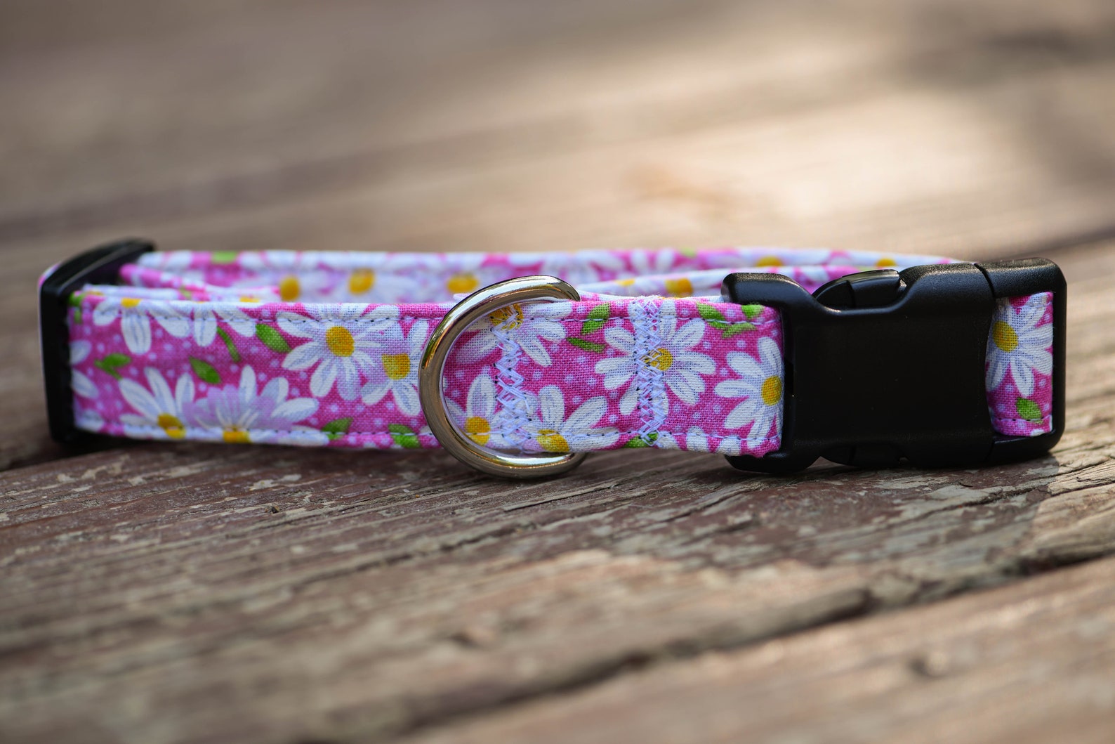 Pink Daisy Flower Dog Collar Daisy Dog Collar Daisy Pattern Etsy