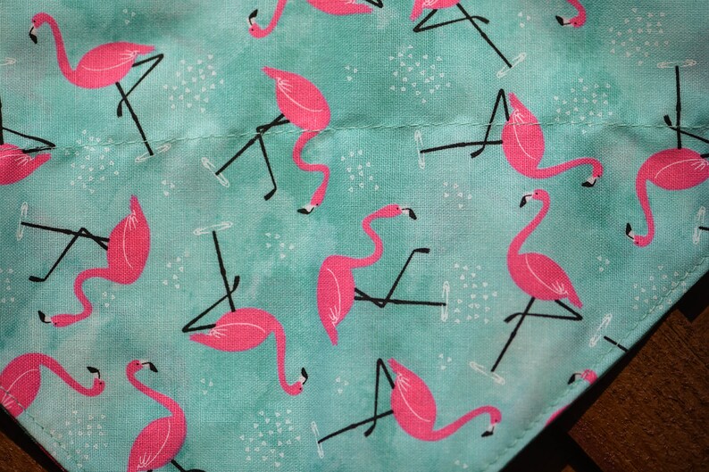 Pink Flamingo Print Dog Bandana Flamingo Dog Bandana Etsy
