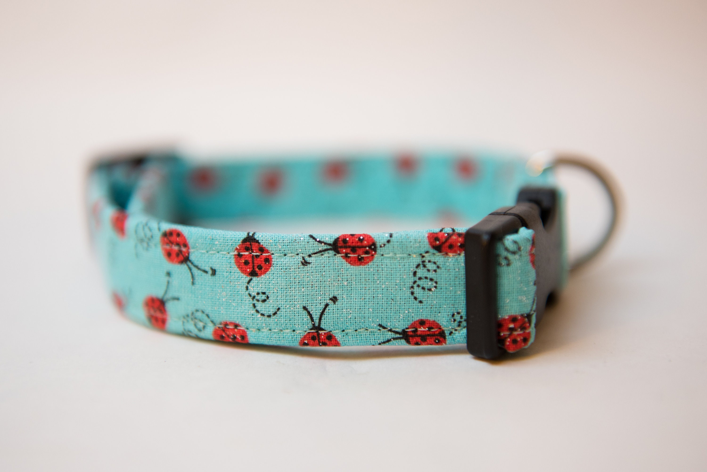 Blue Glitter Ladybug Dog Collar Red Ladybug Dog Collar Dog - Etsy