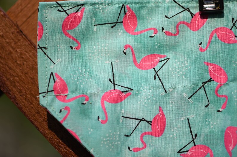 Pink Flamingo Print Dog Bandana Flamingo Dog Bandana Etsy