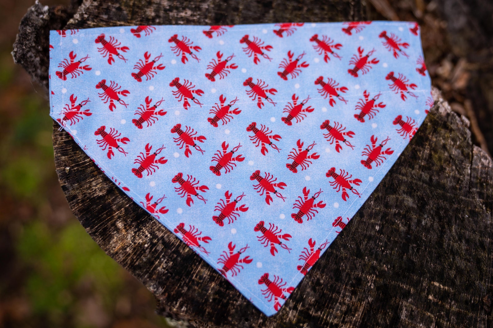 Red Lobster Print Dog Bandana Red Lobster Over the Collar Etsy